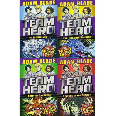 Team hero series 3 Shadow Stallion 4 books Collection set by Adam blade