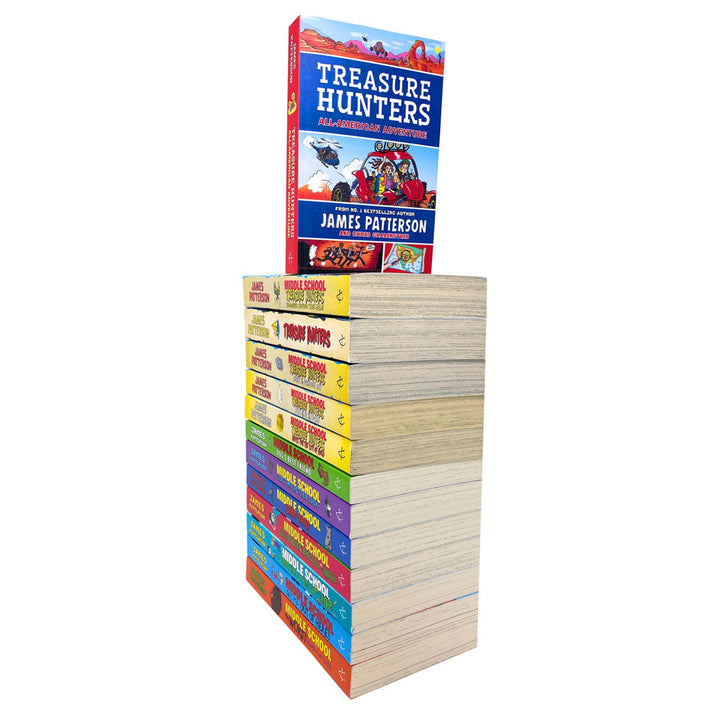 Treasure Hunters & Middle School Series 13 Books Pack Set By James Patterson