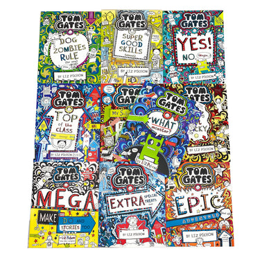 Tom Gates Series 2 & 3 – 10 Book Collection by Liz Pichon | Funny Children's Books, School Life, Creativity, Adventure, Bestsellers, Kids Fiction