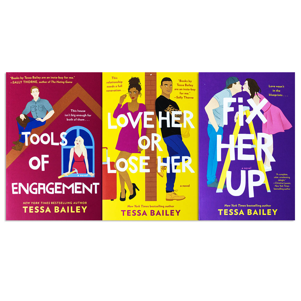 Hot And Hammered Series 3 Books Collection Set By Tessa Bailey (Fix Her Up, Love Her or Lose Her & Tools of Engagement)