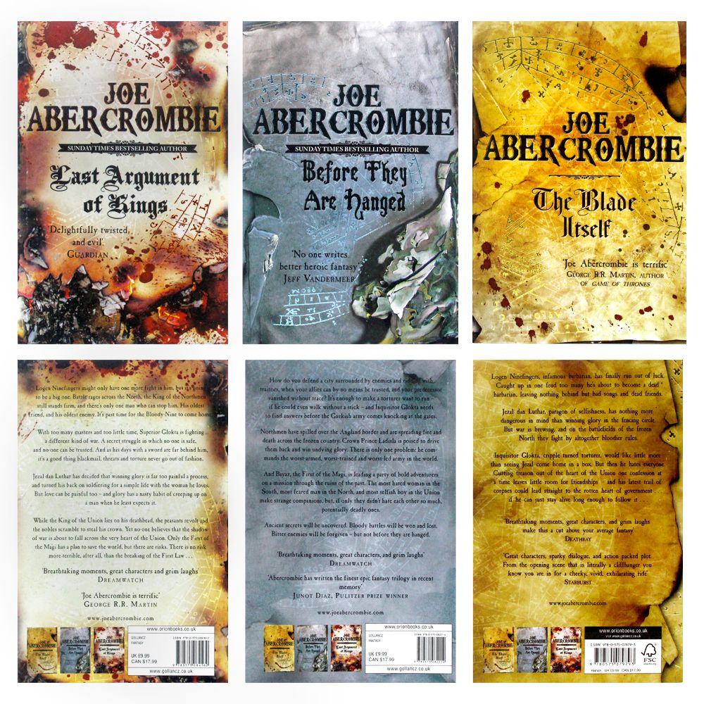 The First Law Trilogy By Joe Abercrombie 3 Book Set inc The Blade Itself