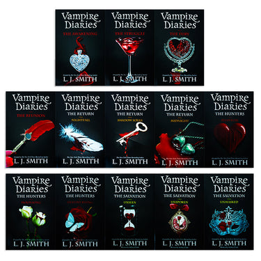 Vampire Diaries Complete Collection by LJ Smith, 13 Book Young Adult Paranormal Romance Series, Teen Fiction, Supernatural Love and Fantasy
