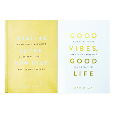 Healing Is the New High & Good Vibes, Good Life– 2 Book Collection by Vex King | Self-Help, Personal Growth, Mindfulness, Positivity & Empowerment Set