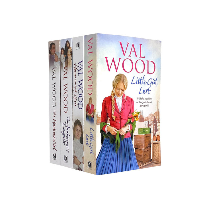 Val Wood Collection Series 4 Books Set The Harbour Girl, Little Girl