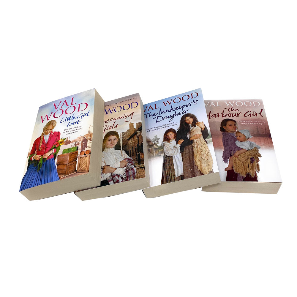 Val Wood Collection Series 4 Books Set The Harbour Girl, Little Girl