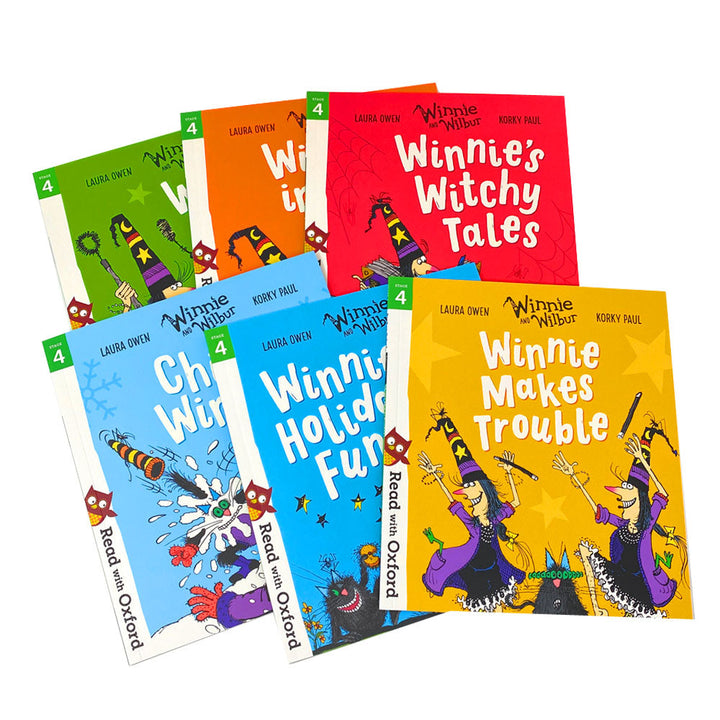 Read With Oxford Stage 4 Winnie The Witch And Wilbur 6 Books Collection Set