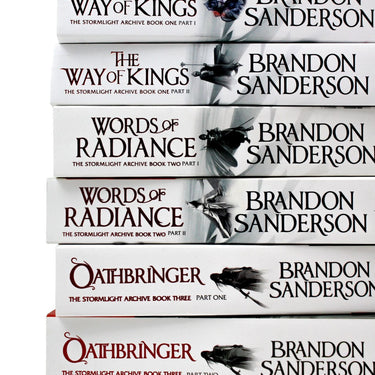 The Stormlight Archive Series 6 Books Collection Set by Brandon Sanderson (Words of Radiance Part 1 & 2, The Way of Kings Part 1 & 2 & Oathbringer Part 1 & 2)