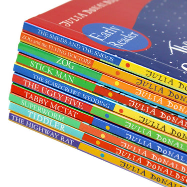 Julia Donaldson Early Readers 10 Books Collection Set (Tiddler, Stick Man, Tabby McTat, ZOG & More