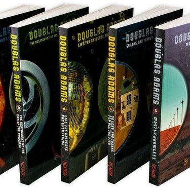 Hitchhikers Guide to the Galaxy Trilogy Collection 5 Books Set Douglas Adam